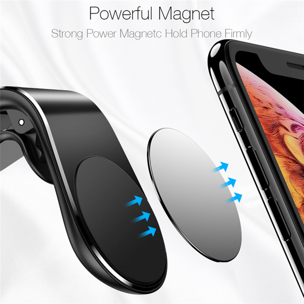 L-shaped Universal Magnetic Vent Car Phone Holder